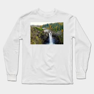 Snoqualmie Falls in Autumn 2 Long Sleeve T-Shirt